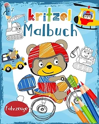 Kritzel Malbuch Fahrzeuge: Ein Kritzel Malbuch für Kinder mit Fahrzeugen - Malbuch Kinder ab 2 mit Bagger, Autos, Flugzeuge und vieles mehr - Zum Ausmalen und Fertigmalen