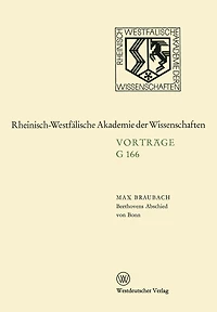 Beethovens Abschied von Bonn: 158. Sitzung am 15. April 1970 in Düsseldorf