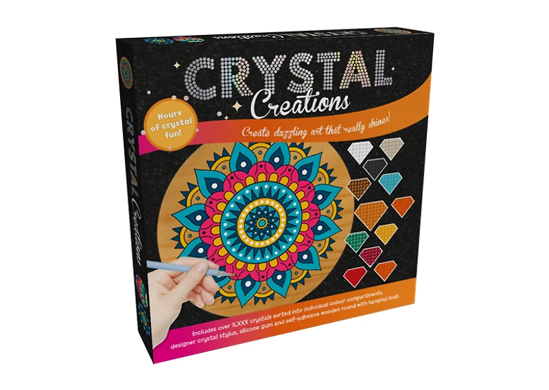 CRYSTAL CREATIONS WOODEN CIRCLE ART MAND