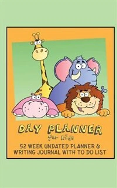 Day Planner for Kids: Day Planner for School With No Dates + To Do List + Writing Journal Pages (Green & Orange / 5x8 Inc