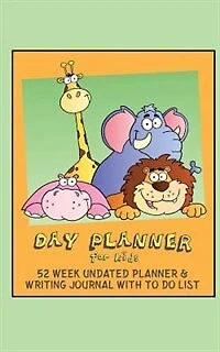 Day Planner for Kids: Day Planner for School With No Dates + To Do List + Writing Journal Pages (Green & Orange / 5x8 Inc
