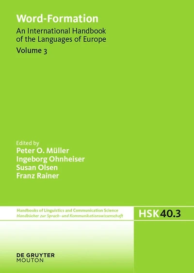 Word-Formation: An International Handbook of the Languages of Europe