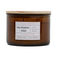 14oz Lidded Candle, Whiskey & Oak