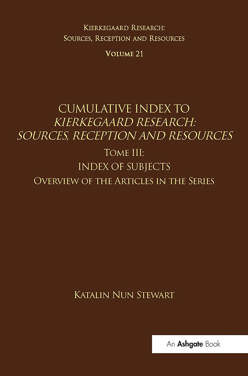 Volume 21, Tome III: Cumulative Index: Index of Subjects, Overview the Articles Series
