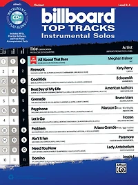 Billboard Top Tracks Instrumental Solos: Clarinet, Book And Cd