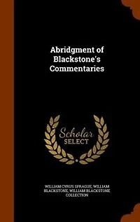 Abridgment of Blackstone's Commentaries