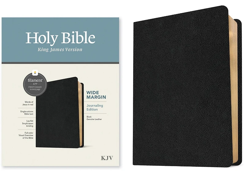 KJV Wide Margin Bible, Filament Enabled (Hardcover LeatherLike, Ornate Tile Black, Red Letter)