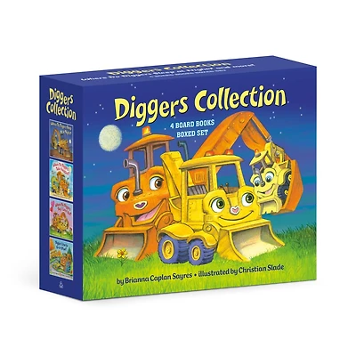 Diggers Collection 4-Book Boxed Set: Where Do Diggers Sleep at Night?; Where Do Diggers Say I Love You?; Where Do Diggers Take Vacation?; and Diggers Love To Go To School
