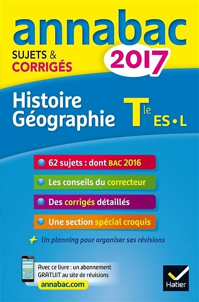 Histoire géographie terminale ES, L: 2017