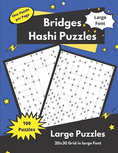 Hashi Puzzles: Bridges And Islands Puzzles For Adults And Seniors