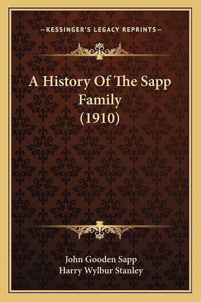 A History Of The Sapp Family (1910)
