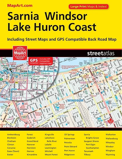 Sarnia Windsor Lake Huron Coast Street Atlas