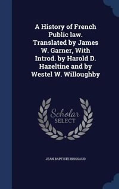 A history of French public law
