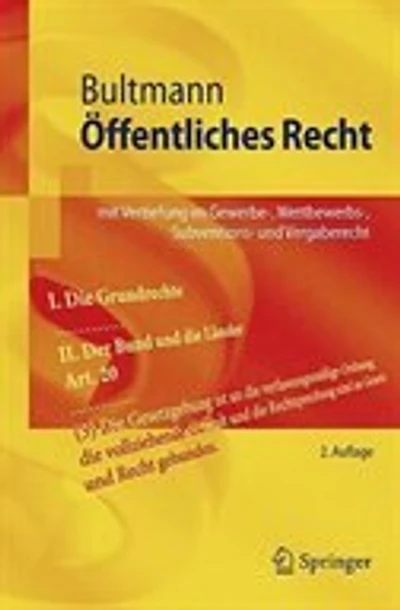 Öffentliches Recht: mit Vertiefung im Gewerbe-, Wettbewerbs-, Subventions- und Vergaberecht