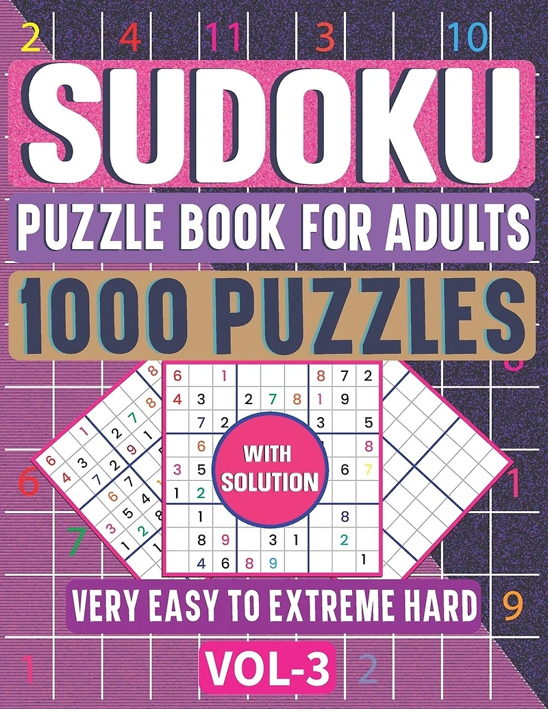 1000 Very Easy to Extreme Hard Sudoku Puzzle Book for Adults: The Ultimate 6 Levels Sudoku Puzzle Activity Book with Solutions