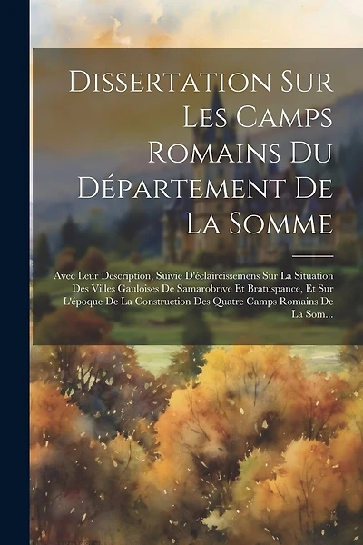 Dissertation Sur Les Camps Romains Du Département De La Somme: Avec Leur Description; Suivie D'éclaircissemens Sur La Situation Des Villes Gauloises De Samarobrive Et Bratuspance, Et Sur L'époque De La Construction Des Quatre Camps Romains De La Som...