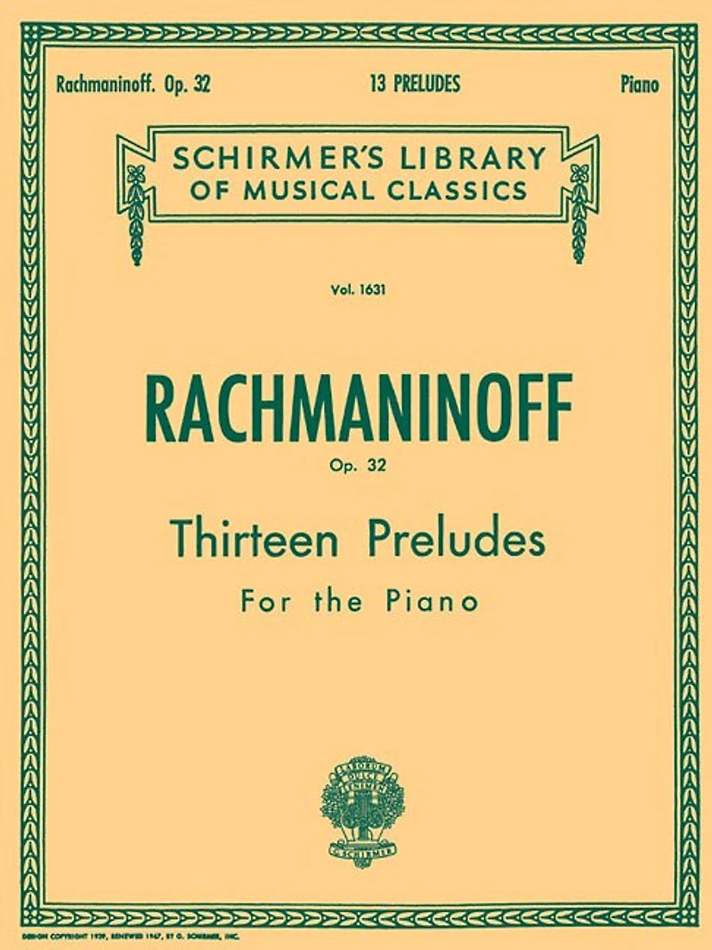 13 Preludes, Op. 32: Schirmer Library of Classics Volume 1631 Piano Solo