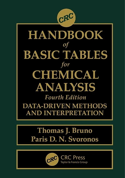 CRC Handbook of Basic Tables for Chemical Analysis: Data-Driven Methods and Interpretation