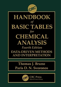 CRC Handbook of Basic Tables for Chemical Analysis: Data-Driven Methods and Interpretation