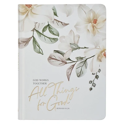 Journal Hardcover White All Things For Good Rom. 8:28