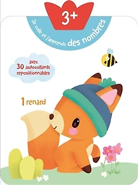 Je colle et j'apprends des nombres, 3+: avec 55 autocollants repositionnables