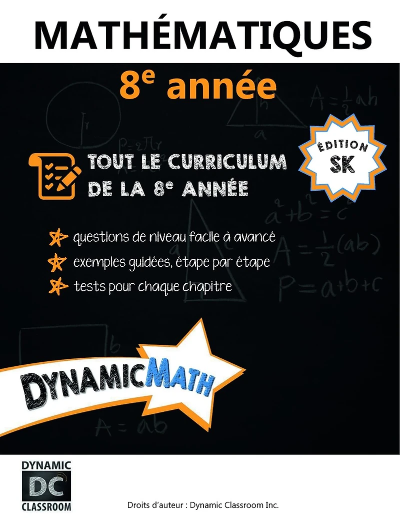 Dynamic Math book Atlantic 8e année