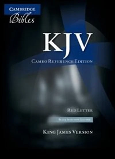 Kjv Cameo Reference Bible, Black Imitation Leather, Red-letter Text, Kj452:xr Black Imitation Leather