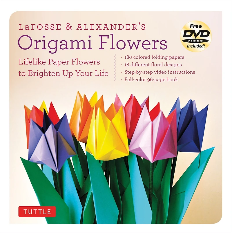 LaFosse & Alexander's Origami Flowers Kit: Lifelike Paper to Brighten Up Your Life (Origami Book, 180 Papers, 20 Projects, Instructional Videos)