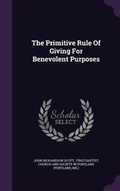 The Primitive Rule of Giving for Benevolent Purposes