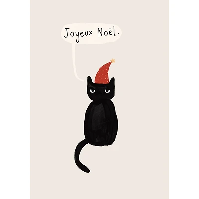 Boxed cards, Joyeux Noël chat
