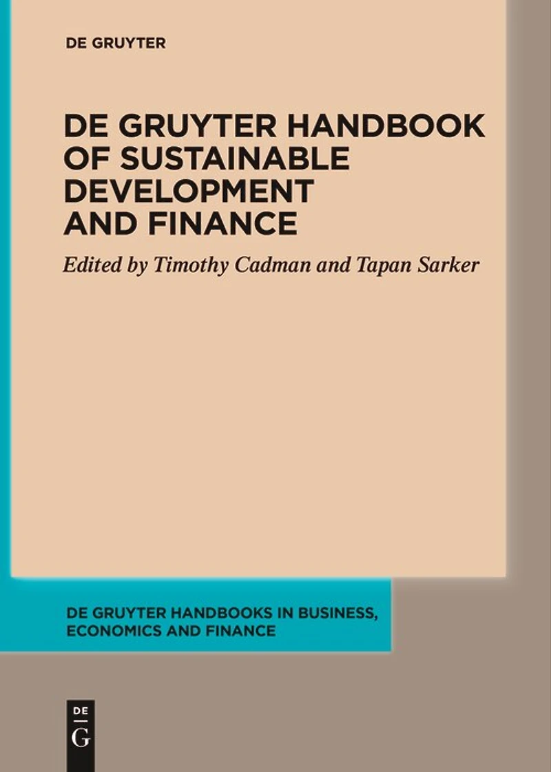 De Gruyter Handbook of Sustainable Development and Finance