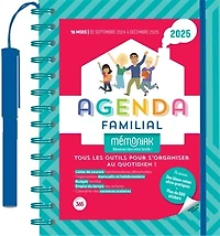 Agenda familial 2025: 16 mois, de septembre 2024 à décembre 2025