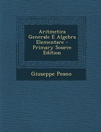 Aritmetica Generale E Algebra Elementare
