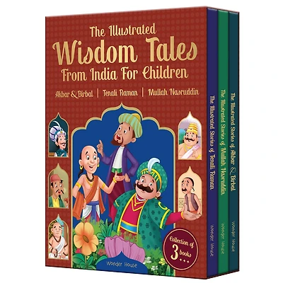 Illustrated Wisdom Tales From India For Children (Collection of 3 books), The