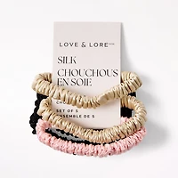 5pc Silk Hair Scrunchies