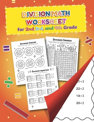My First Workbook of Division Practice Workbook and Activity Sheets: Over 20 Fun Designs For Boys And Girls - Educational Worksheets for 3rd and 4th grade