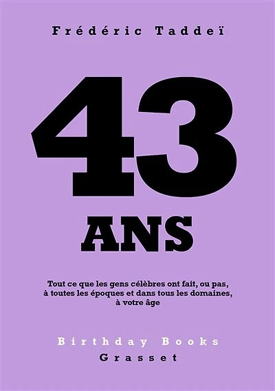 43 ans : tout ce que les gens célèbres ont fait, ou pas, à toutes époques et dans tous domaines, votre âge: âge