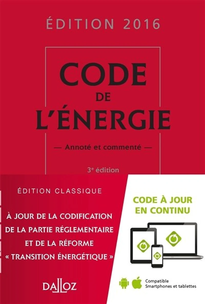 Code de l'énergie 2019