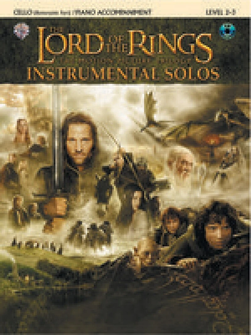The Lord of the Rings Instrumental Solos for Strings: Cello (with Piano Acc.), Book and Online Audio/Software