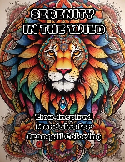 Serenity in the Wild: Lion-inspired Mandalas for Tranquil Coloring