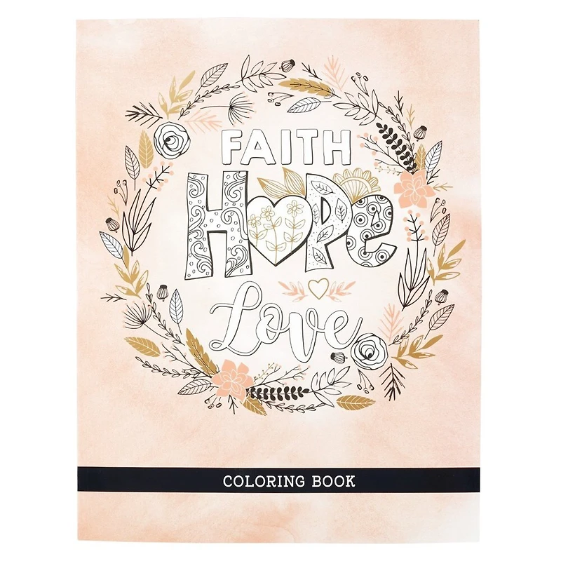Coloring Book Faith Hope Love