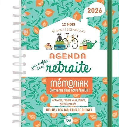 Agenda pour profiter de sa retraite 2026: 12 mois, de janvier à décembre 2026