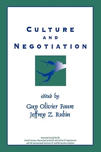 Culture And Negotiation: The Resolution Of Water Disputes