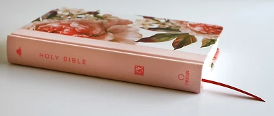 KJV Holy Bible, Large Print Medium Format, Pink Cloth Hardcover w/Thumb Index and Ribbon Marker, Red Letter