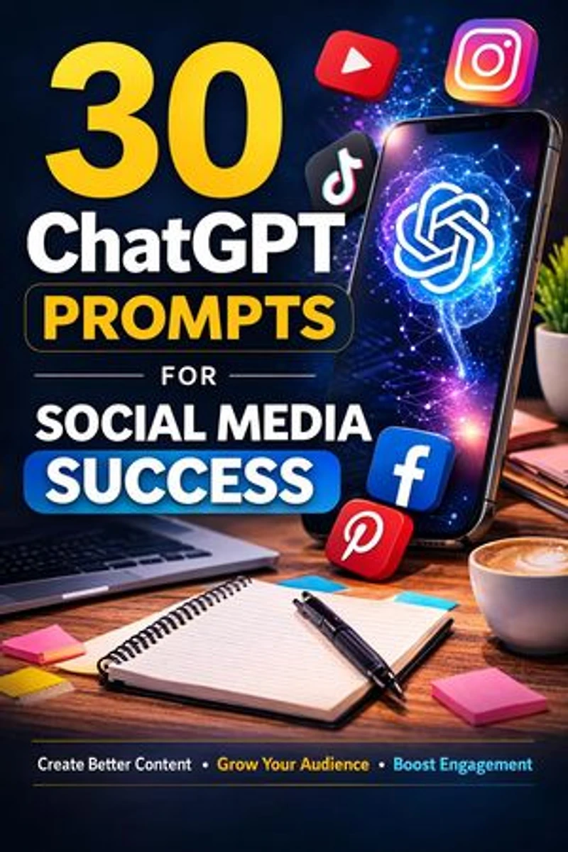 30 ChatGPT Prompts for Social Media Growth: Captions, Content Ideas, Engagement & Marketing Prompts: ChatGPT Prompt Guides, #1