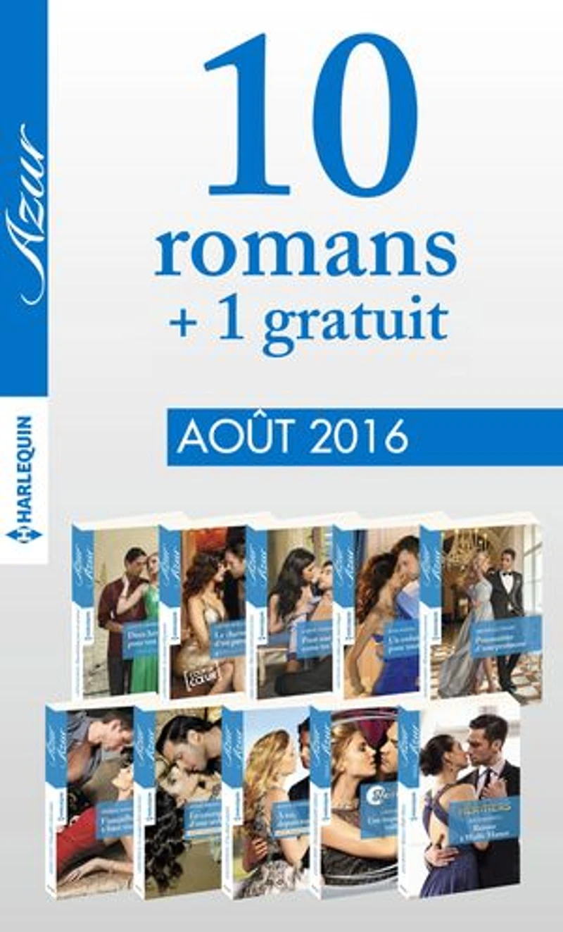 10 romans Azur + 1 gratuit (n°3735 à 3744 - Août 2016)