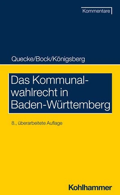 Das Kommunalwahlrecht in Baden-Württemberg