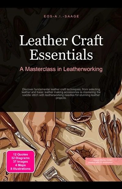 Leather Craft Essentials: A Masterclass in Leatherworking: Discover fundamental leather craft techniques, from selecting leather and basic leather making accessories to mastering the saddle stitch with leatherworking needles for stunning leather projects.