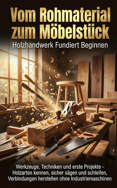 Vom Rohmaterial zum Möbelstück: Holzhandwerk Fundiert Beginnen: Werkzeuge, Techniken und erste Projekte - Holzarten kennen, sicher sägen und schleifen, Verbindungen herstellen ohne Industriemaschinen