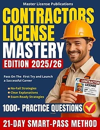 Contractors License Mastery: The 21-Day SMART-PASS Method with 1000+ Practice Questions, Clear Explanations and No-Fail Strategies to Help You Pass on the First Try and Launch a Successful Career